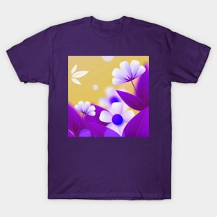 Purple Flower Art T-Shirt